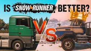 Snowrunner vs. Euro Truck Simulator 2: Which is the Better Truck Game?