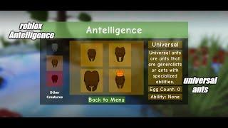 roblox Antelligence: universal ant guide/explanation