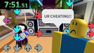 I speedrun getting called a CHEATER on Funky Friday | Friday Night Funkin' Roblox