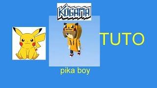 TUTO : kogama cool pikachu boy !