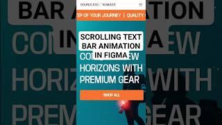 Scrolling text bar animation in Figma tutorial #figma #figmatutorial #ui #figmatips marqueetext