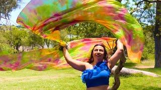 Fan Veils Dance in the Nature