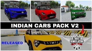 INDIAN CARS PACK V2 For BUSSID SWIFT 2024,MAHINDRA XUV 3X0 2024,SCORPIO-N,LEGENDER BY REVOLZ MODDING