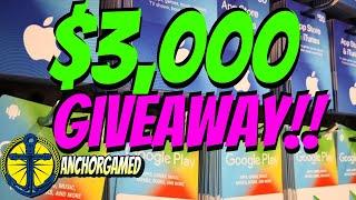 Giving away $3000 in gift cards! Empires and Puzzles AnchorGamed