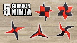 DIY 5 Shuriken - Как сделать бумажный сюрикен