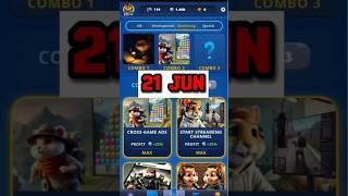 Hamster kombat daily combo today 21 JUN || hamster kombat June 21 #dailycombo