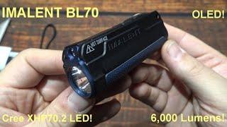 IMALENT BL70 Flashlight Kit Review! (6,000 Lumens, Cree XHP70.2 LED, Red LED, OLED Display!)