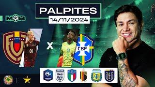 PALPITES DE FUTEBOL PARA O DIA 14 11 2024 + BILHETE PRONTO (QUINTOU NO MUNDO BET)