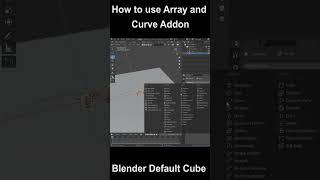 Use Array and Curve addon in Blender #shorts #shortvideo