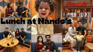 Lunch at Nando's with Hussain and Sana 