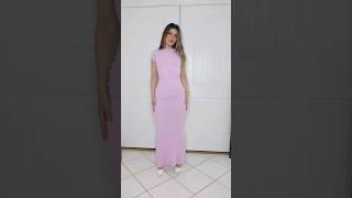 Pink Bodycon Maxi Dress by Reoria