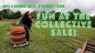 FUN AT THE COLLECTIVE SALE... DONKEY RIDES! - Fenland Farming Adventures