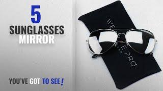 Top 10 Sunglasses Mirror [ Winter 2018 ]: Aviator Full Silver Mirror Metal Frame Sunglasses