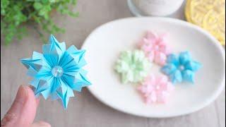 簡単！紙で作る雪の結晶みたいなキレイな花 - Easy! Create Beautiful Snowflake-like Flowers with Paper / Tutorial