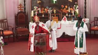 Bishop Gathanga giving a sermon during Tabby K The Brand's album launch on 7/7/19