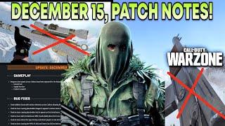 *NEW* WARZONE DECEMBER 15 UPDATE PATCH NOTES | META CHANGES, BUG FIXES & LOOT CHANGES (WARZONE 1.50)