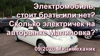 Стоит ли брать слегка б/у Nissan Leaf? Сколько электромобилей на авторынке Малиновка?