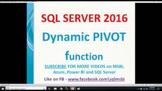 Dynamic Pivot function in sql server | sql dynamic pivot data