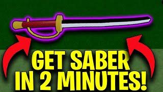 How to get SABER in 2 Minutes in Blox Fruits (2024)