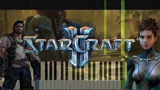 Starcraft - Terran Theme 2 (Piano, Game Video)