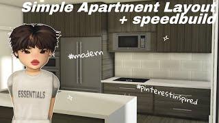 94k simple apartment layout+speedbuild️| bloxburg speedbuild