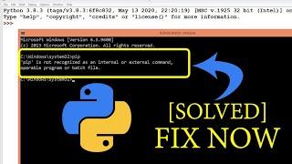 [ Solved ] How to fix pip not recognised as an internal or external command , Operable program
