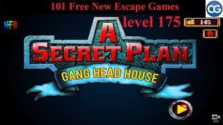 101 Free New Escape Games level 175 - A Secret Plan GANG HEAD HOUSE - Complete Game