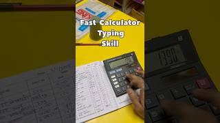 Fast Calculator Typing Skill  #minivlog #skills