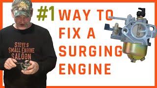 How To FIX A SURGING ENGINE On A Lawn Mower, Pressure Washer, etc.