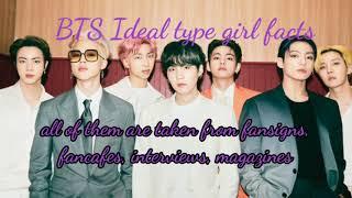 BTS ideal type girl facts (all the collections of facts)