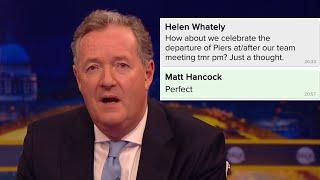 What Matt Hancock Said About Piers Morgan In LEAKED WhatsApp Messages