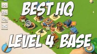 Boom Beach - Best HQ Level 4 Base!