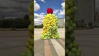 fruit vfx effect collide scatter #vfx #vfxshorts #vfxworld