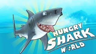 ИГРАЮ ЗА ТУПОРЫЛУЮ АКУЛУ, ПРОХОЖДЕНИЕ | Hungry Shark World