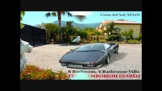 Luxury 8 Bedroom Spanish Villa for Sale in Spain, Costa del Sol, FREE Lamborghini Diablo, Spain