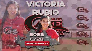 2026 Victoria Rubio, Catcher and 2B, Softball Recruiting Skills Video - CASE