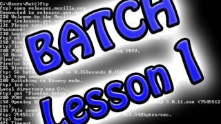 Batch/Cmd Programming: Lesson 1 (Basics)