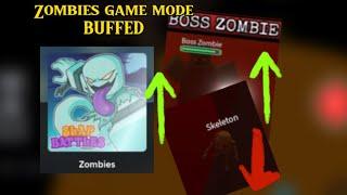 Slap battles ZOMBIES GAMEMODE is now BUFFED | Roblox slap battles