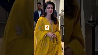 Kajol  dressed yellow spotted stepping out of Jio Studio in BKC #ytshorts