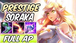 PRESTIGE EDITION SORAKA MID STAR GUARDIAN FULL AP GAMEPLAY | New Build & Runes | League of Legends