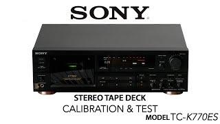 Sony TC-K770ES Tape Deck Calibration & Test Pt.2