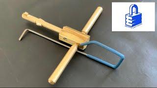 (52) DIY lock picking project make your own cheap Brass Mortice lock / Lever padlock tension tool