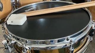 Sound Percussion 13" Brass Snare, Evan's Hydraulic Coated Head, DrumDial = 89, Yam. MU-SNARE Muffler