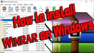 How to install (Winrar) for windows 10/11