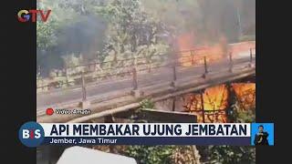 Diduga ODGJ Bakar Sampah, Jembatan di Jember Terbakar - BIS 24/06