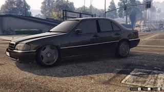 #shorts [GTA V] Казахский мерс w202 [черные глаза FONK style!]