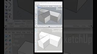 SketchUp vs Rhino - Tutorials for Beginners #architecture #rhino3d #sketchup