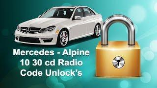 How To Find Mercedes Radio Code Serial Alpine MF2199/MF2910/MF2197/MF2297