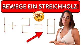  Verschiebe genau ein STREICHHOLZ, sodass DIE GLEICHUNG stimmt! | Mathe Rätsel