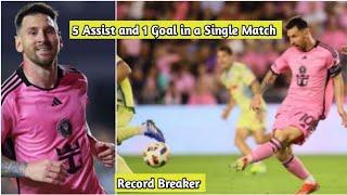 Lionel Messi 5 assists in a single match - Record breaker